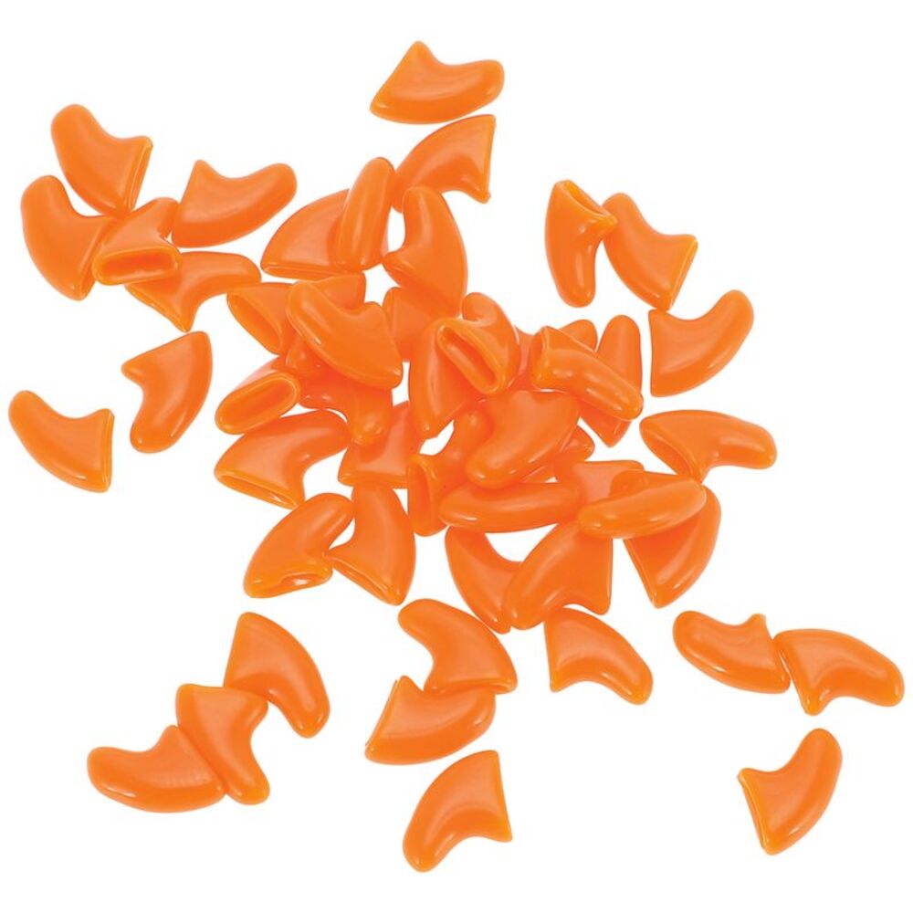 Portable Anti-scratch Pet Nail Caps 50 Pcs Orange Large